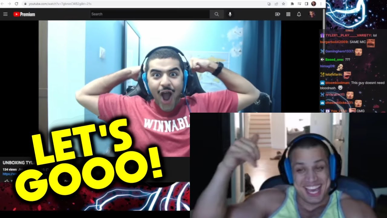 Tyler1 reacts to the funniest Bloodrush Unboxing