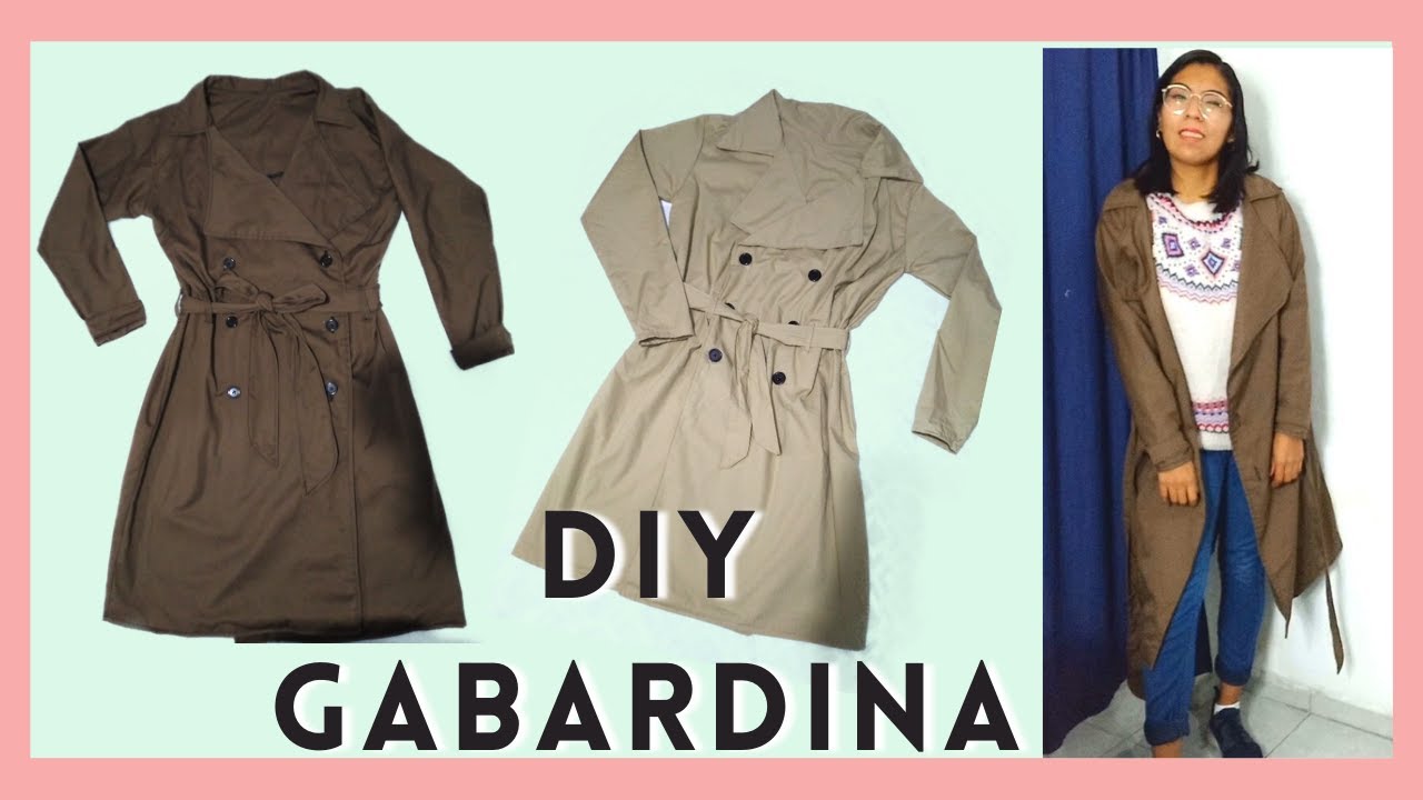 DIY GABARDINA LARGA SUPER ECONOMICA $$$ Y FACIL | NALLELY REYES