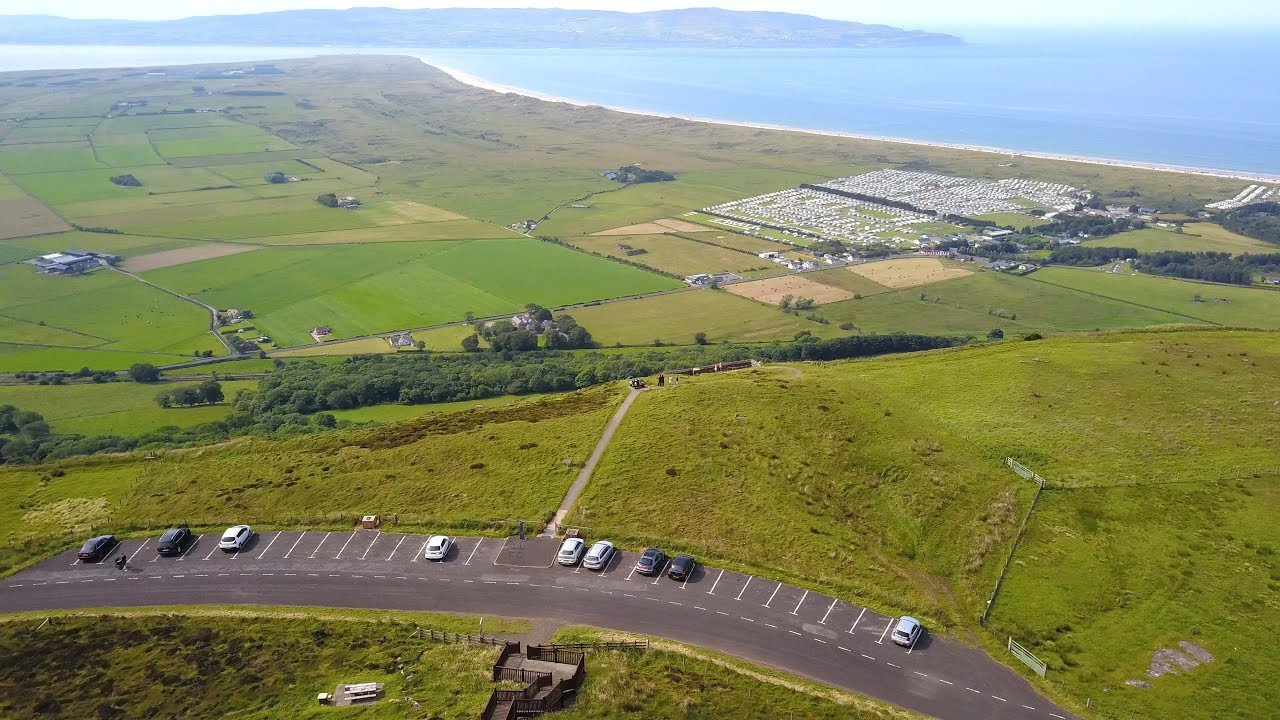 Gortmore Viewing Point Downhill Northern Ireland from Drone (4K)