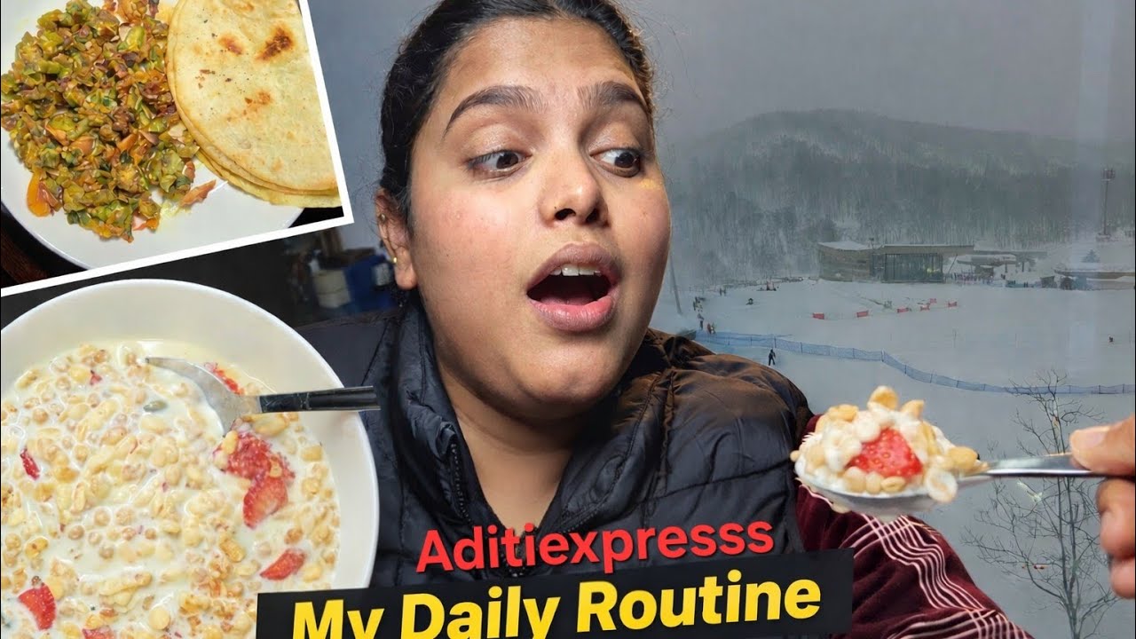 The ONLY Way to Start a Snowy Morning @YouTube @Aditiexpresss @CalbeeJp 