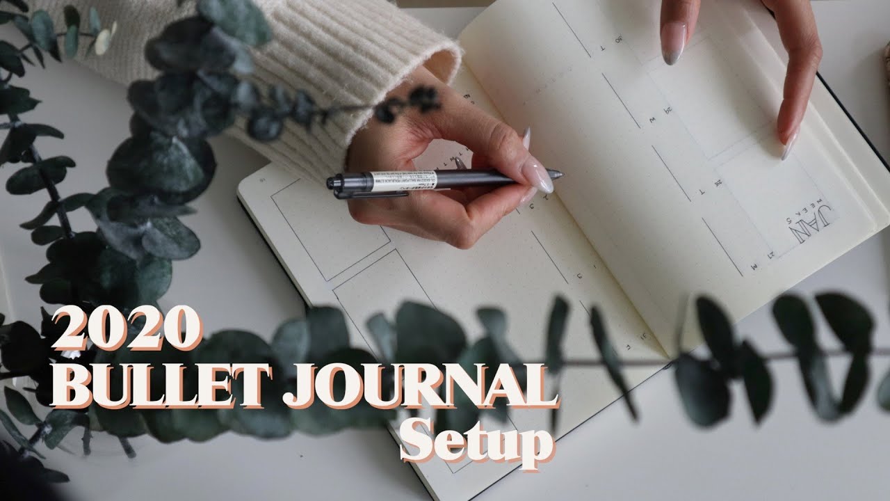 2020 Minimal Bullet Journal Setup - No Drawings, Simple Layout