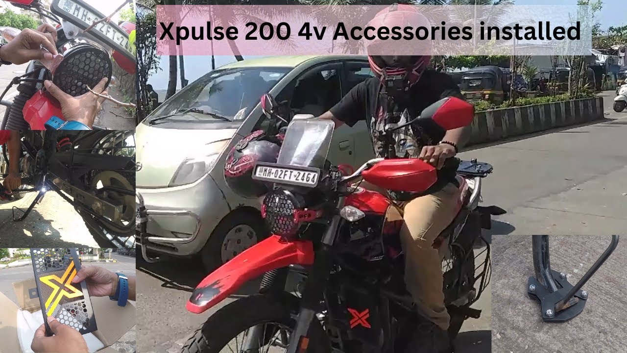 Xpulse 200 4v Accessories installed | Headlight grill | Sidestand Extender | Radiator guard #xpulse