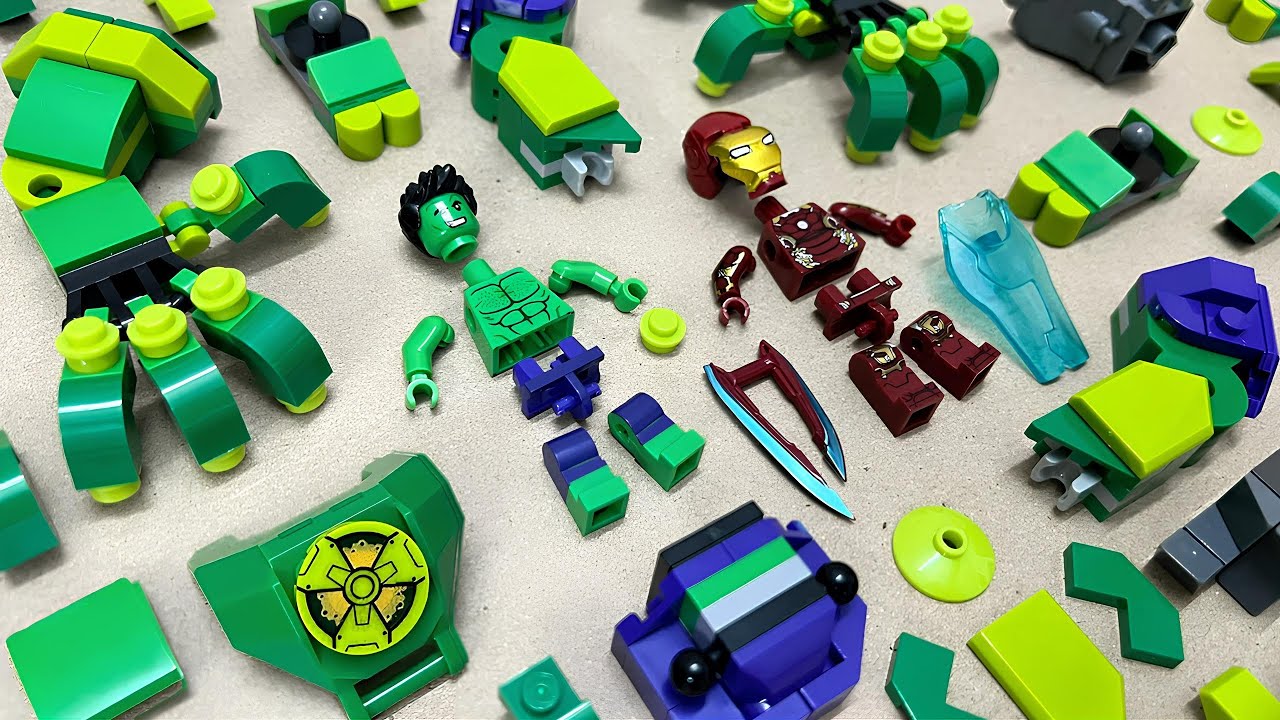 Бронированный робот Халк из конструктора Lego против Железного человека | Неофициальные минифигур...