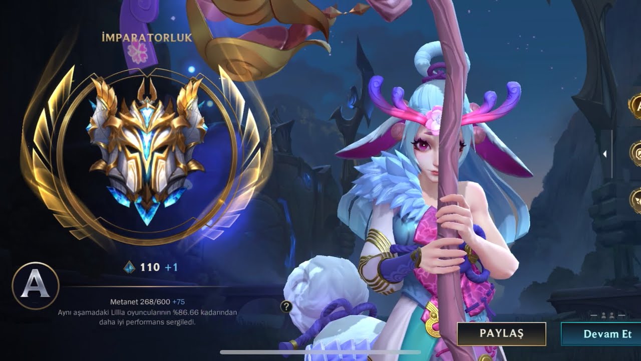 İMPARATOR 110 PUAN!?! LILLIA JUNGLE HİLE GİBİ ŞAMPİYON- League of Legends Wild Rift