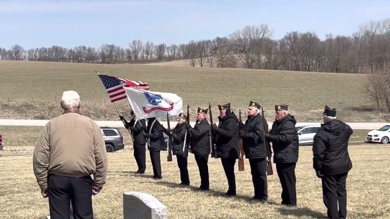 The 21 gun salute and taps for World War II veteran Arvid Anderson, March 29, 2023 ￼