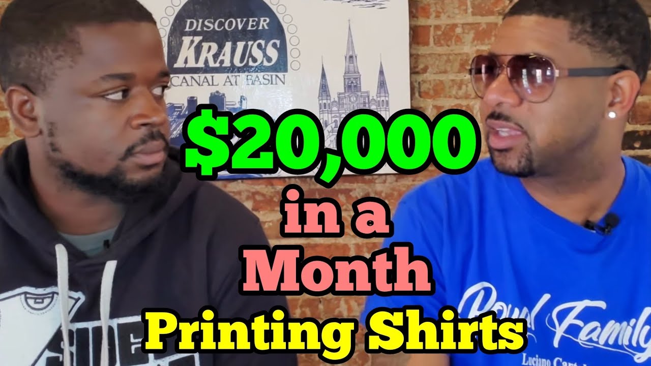 $20,000 in a Month with Printing Tee Shirts with Stan Banks, Tee Shirt Printing Side Hustle