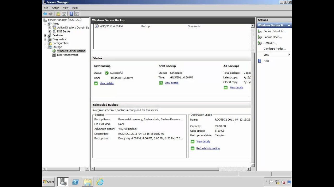 Windows Server 2008 Backup (Step-By-Step)
