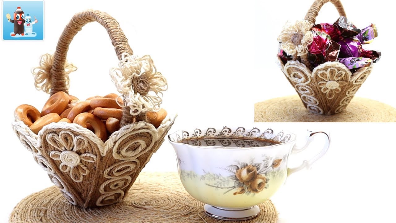 DIY Basket Made from Jute | Twine | Art and Craft Ideas