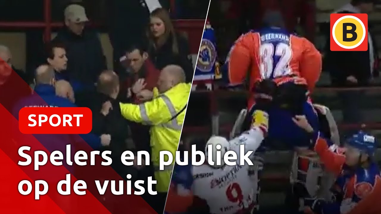 Massale vechtpartij bij ijshockeyduel Eindhoven Kemphanen | Omroep Brabant