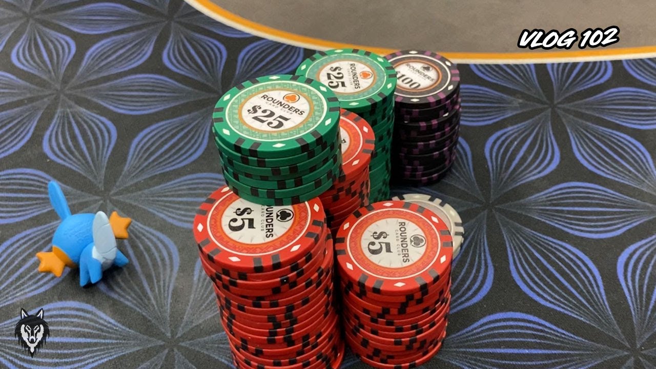 STRAIGHT FLUSH DRAW FIRST HAND!?! $2300+ BUY-IN & HUGE HERO CALL AT ROUNDERS!! | Poker Vlog 