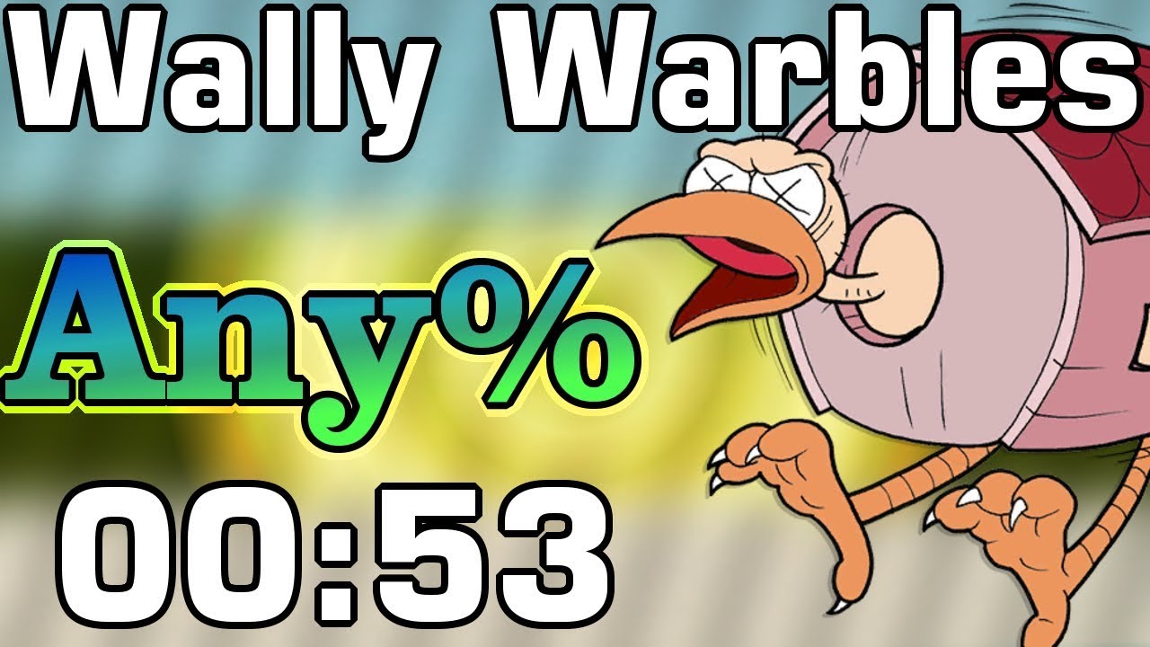 [Former Record] Cuphead - Wally Warbles in 00:53 【 Any%, Expert】