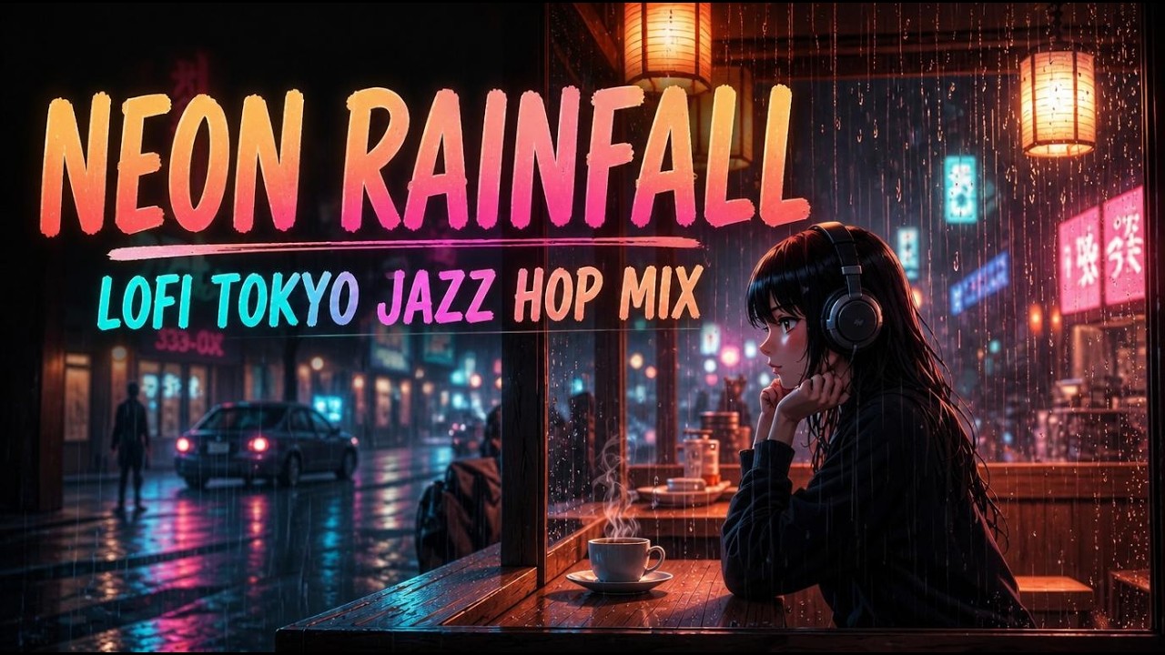 🌧️ Neon Rainfall | AI Lofi Jazz Hop Mix 2026 | Rainy Tokyo Midnight Beats to Relax & Study | z(AI)re