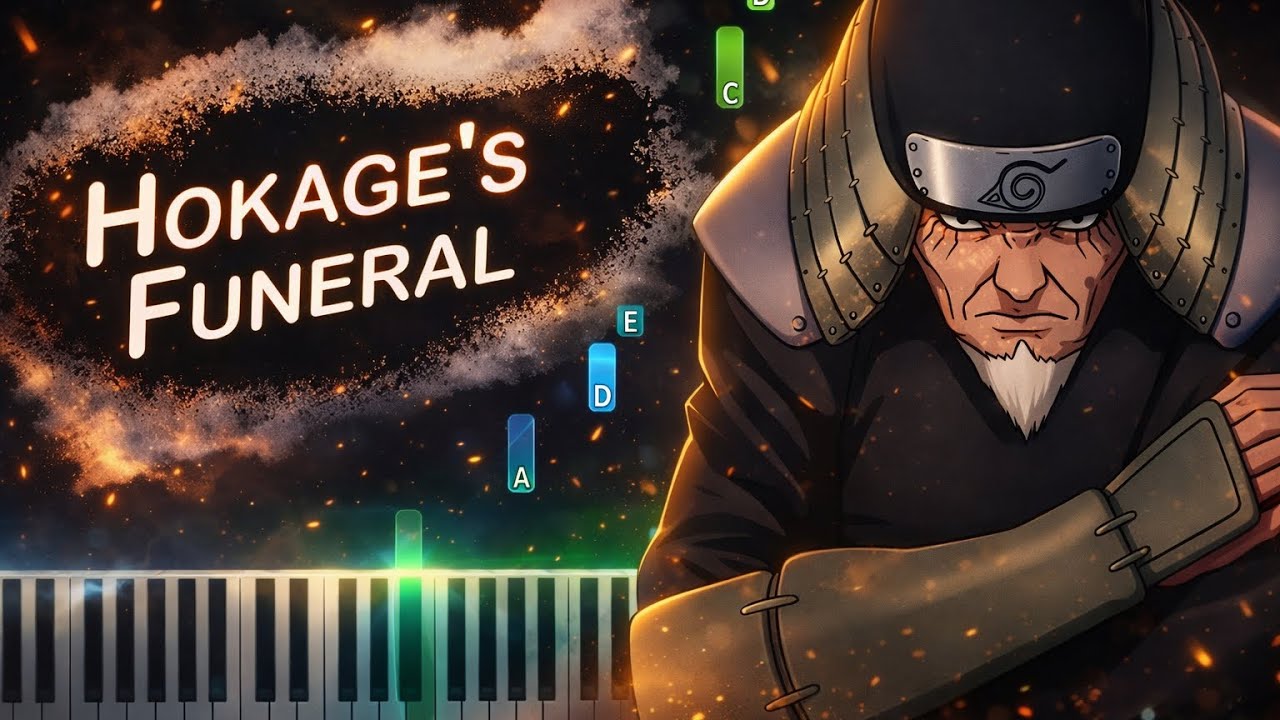 Grief and Sorrow - Hokage's Funeral (from Naruto) Piano Tutorial