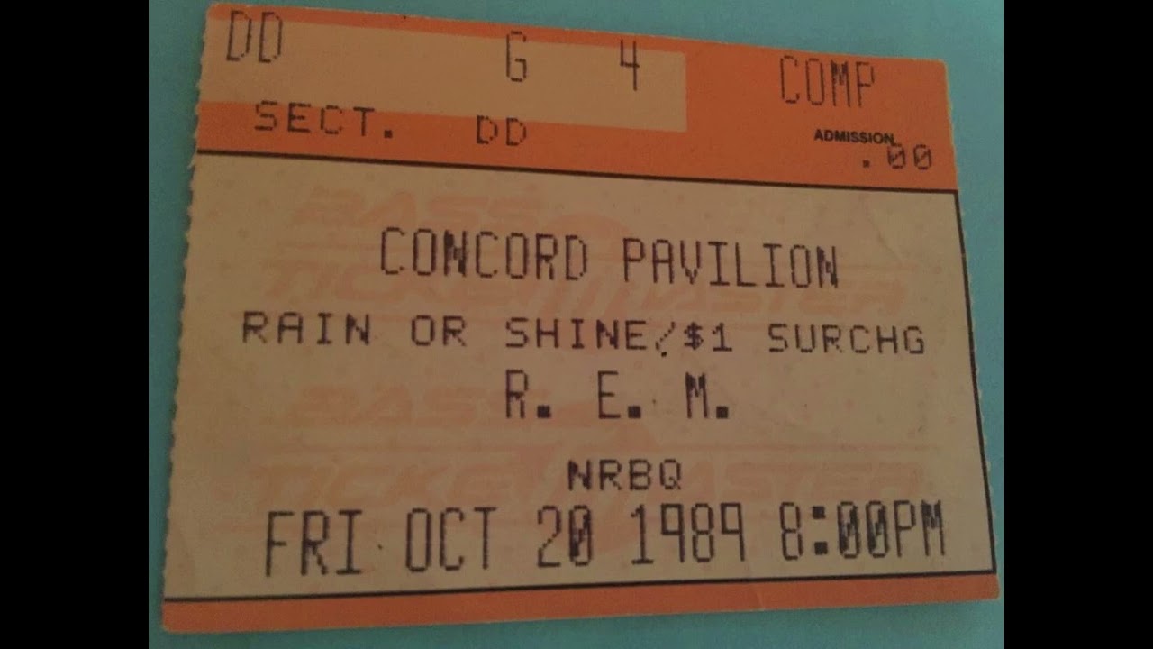 R.E.M. - Concord Pavilion, Concord Ca 10/20/89 xfer f/Sony WMD6C Sony ECM909 Master Cassette