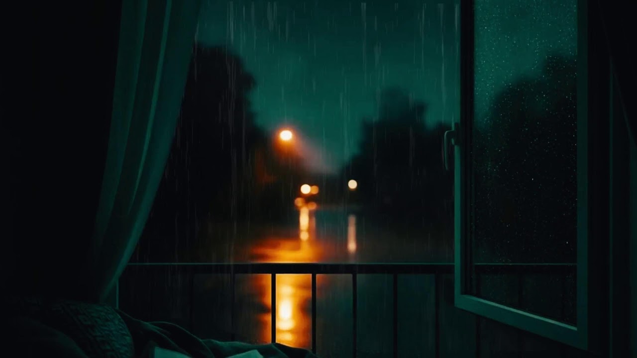 🌙 Late Night Rain Ambience: Warm Lights & Peaceful Mind for Better Sleep