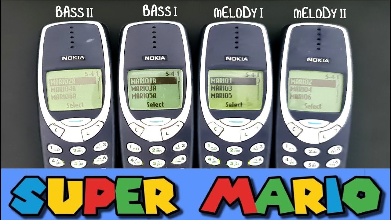 Mario Theme but played with 4 Nokia 3310 ringtone composer