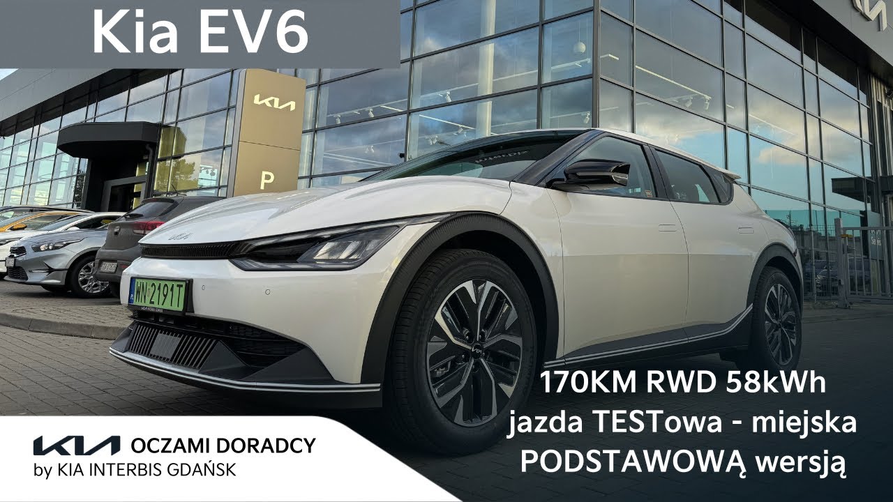 Podstawowa Kia EV6 [170KM 58kWh] jazda TESTowa PODSTAWOWĄ wersją wyposażenia z PODSTAWOWYM napędem