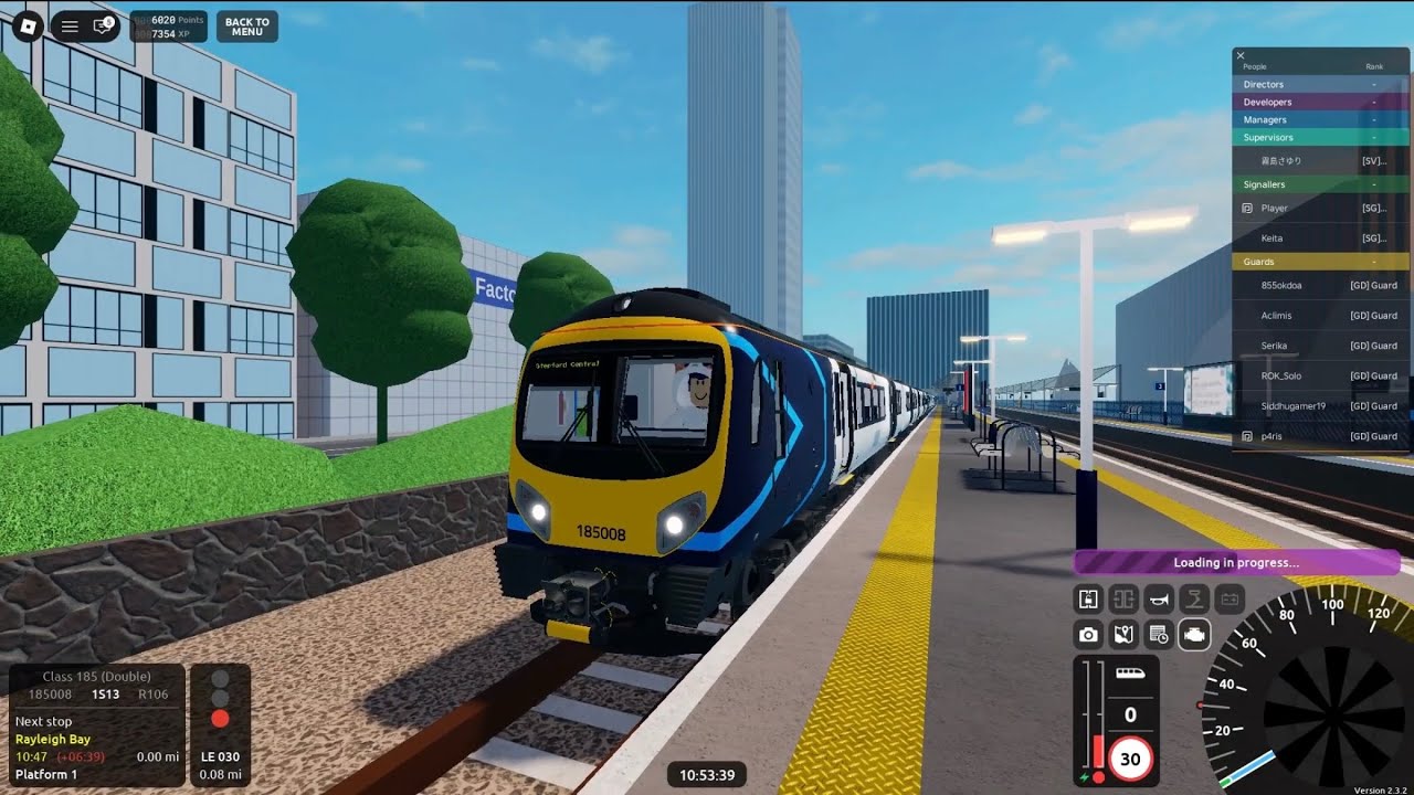 【SCR v2.3.2 Semi-fast】SCR R106 Rayleigh Bay → Stepford Central (Class 185/0 (Double)) Roblox
