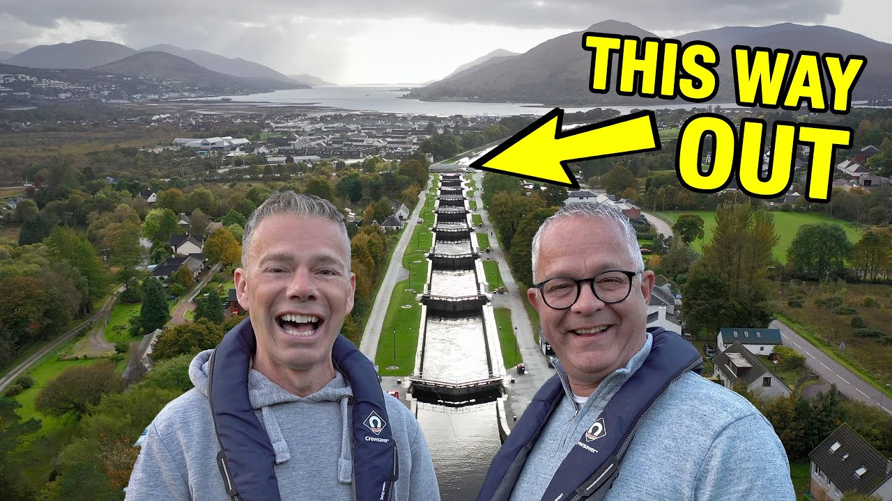 Neptune's Staircase to the end of the Caledonian Canal at Fort William. Ep. 179.
