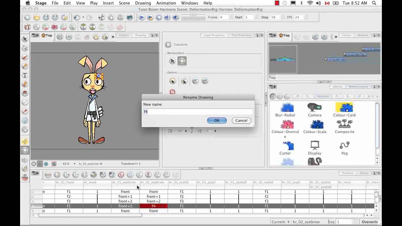 Creating a Full Character Turnaround Deformation Rig in Harmony 10