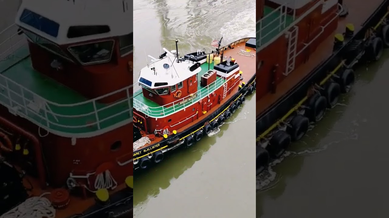 Tug boat 🚢 pushing #merchantnavy #seaman #shiplife #shipvideo #maersk #tugboat #harbour #marine