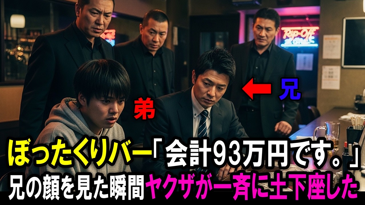 ぼったくりバー「93万円だ。払えないなら呼ぶぞ？」3分後、現れたヤクザが兄の顔を見た瞬間――組長が土下座。