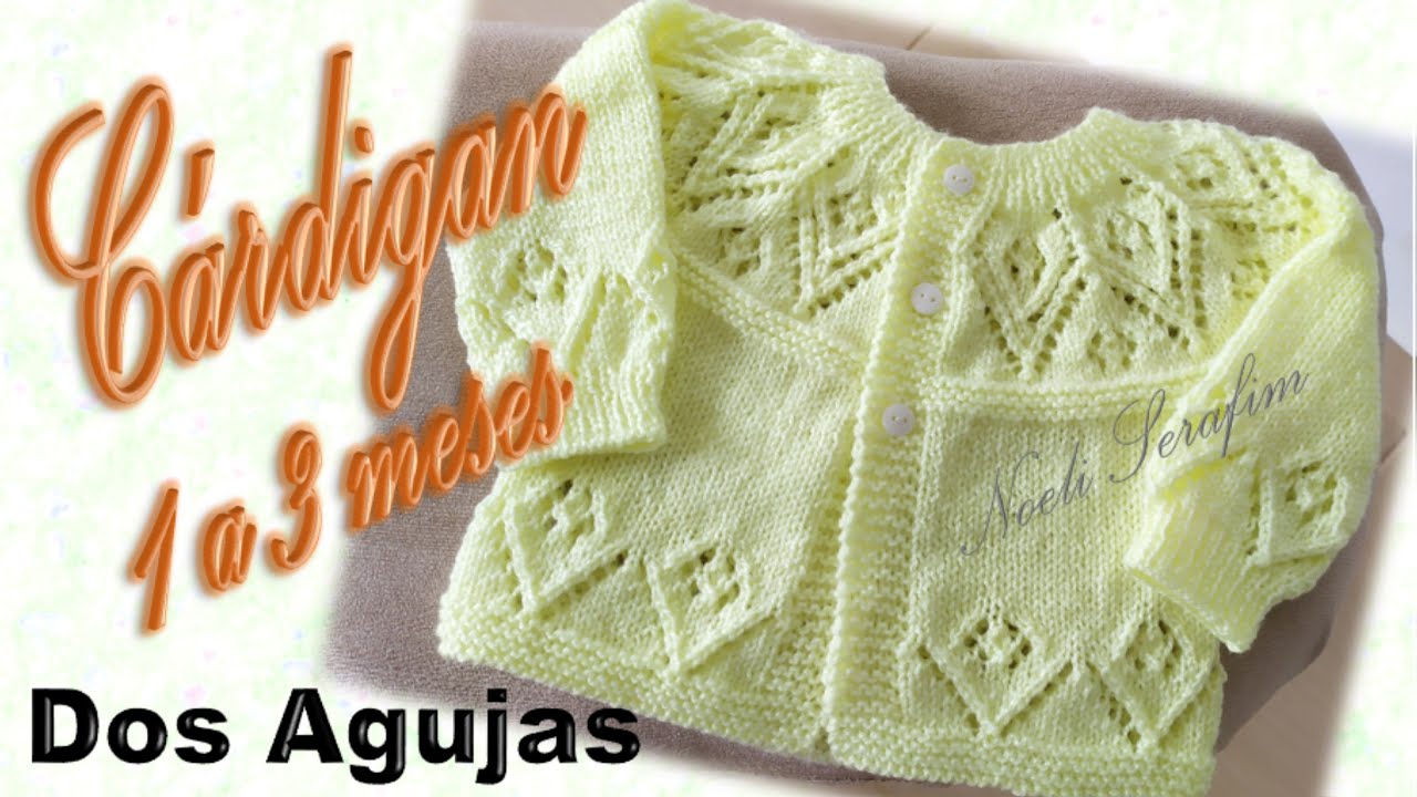 Chambrita a Dos Agujas para bebés de 1 a 3 meses