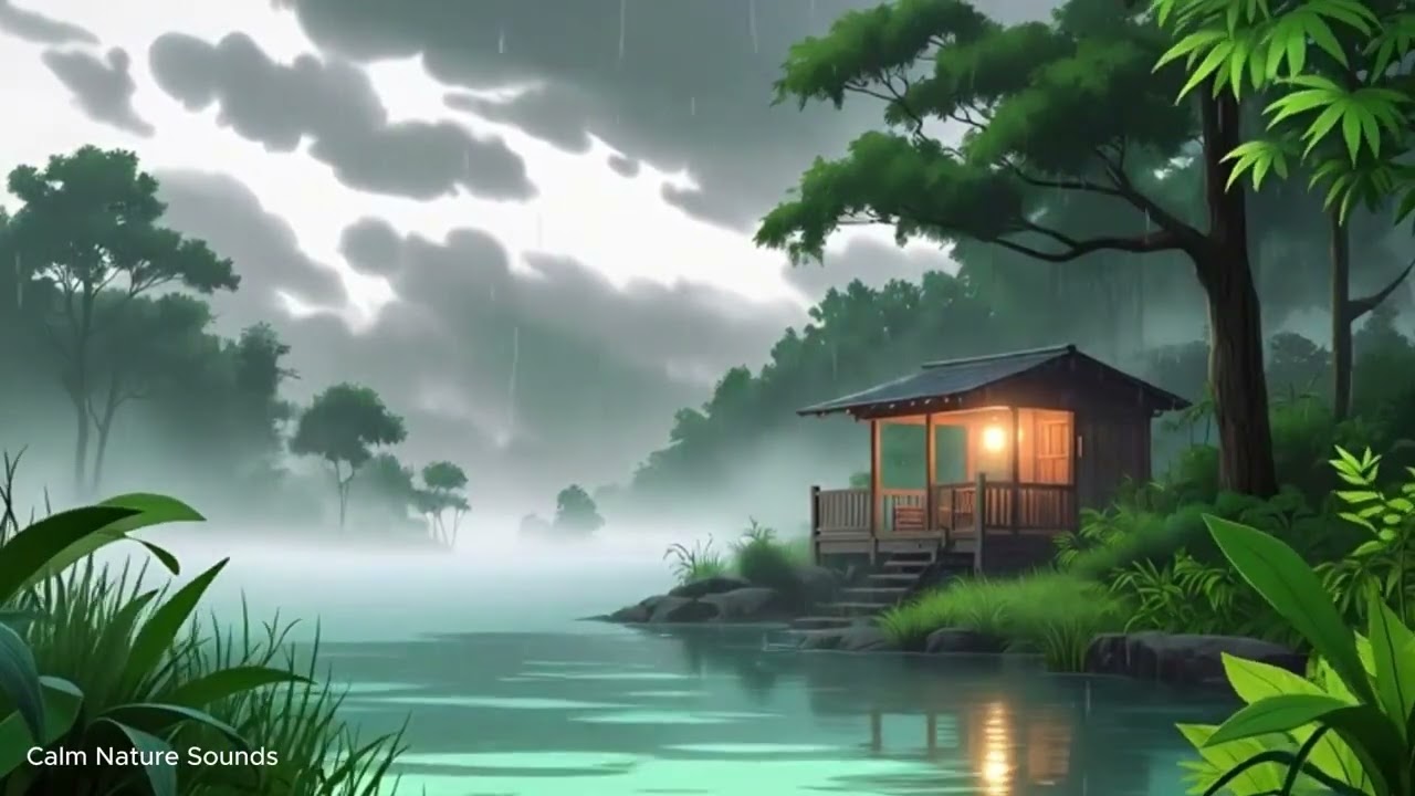 Peaceful Lake in the Rain 🌧️ | Relaxing Nature Sounds for Sleep & Study
