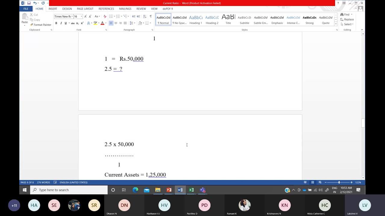 RATIO ANALYSIS - PROBLEMS