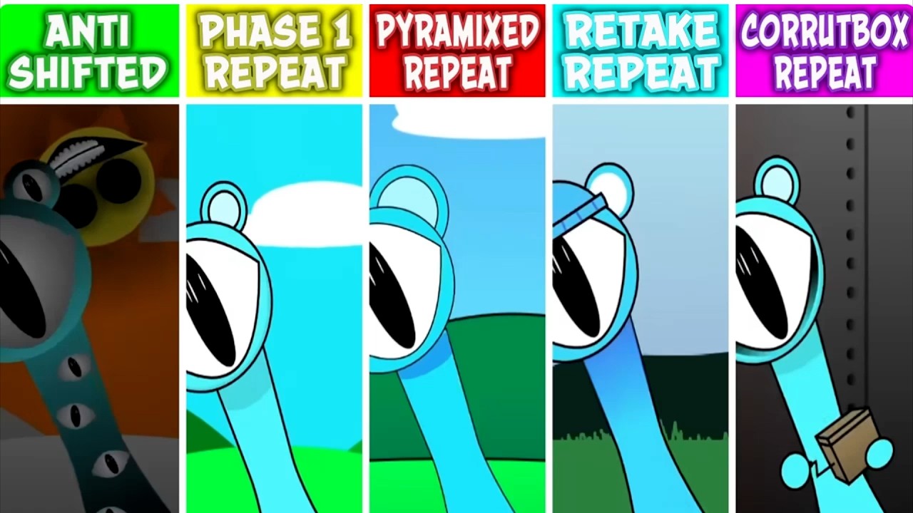 SPRUNKI  Incredibox  Mix News PHASE 1+PYRAMIXED+RETAKE+CORRUTBOX+REPEAT +ANTi SHIFTED (P1) MixNews