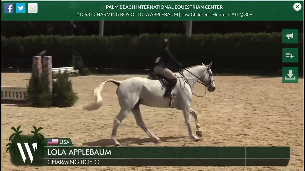 Charming Boy O & Lola Applebaum Low Children’s Hunter WEF 10, 2026