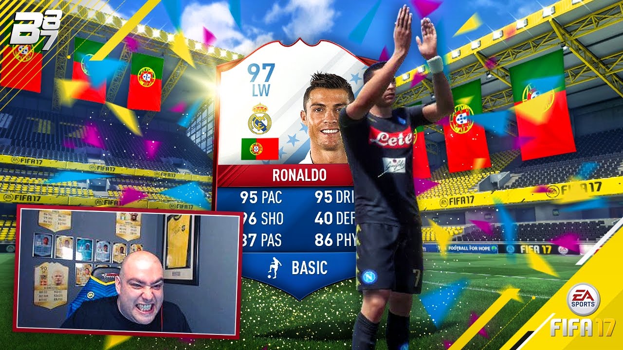 97 IF RONALDO  IN A PACK! | FIFA 17 FUT BIRTHDAY PACKS!