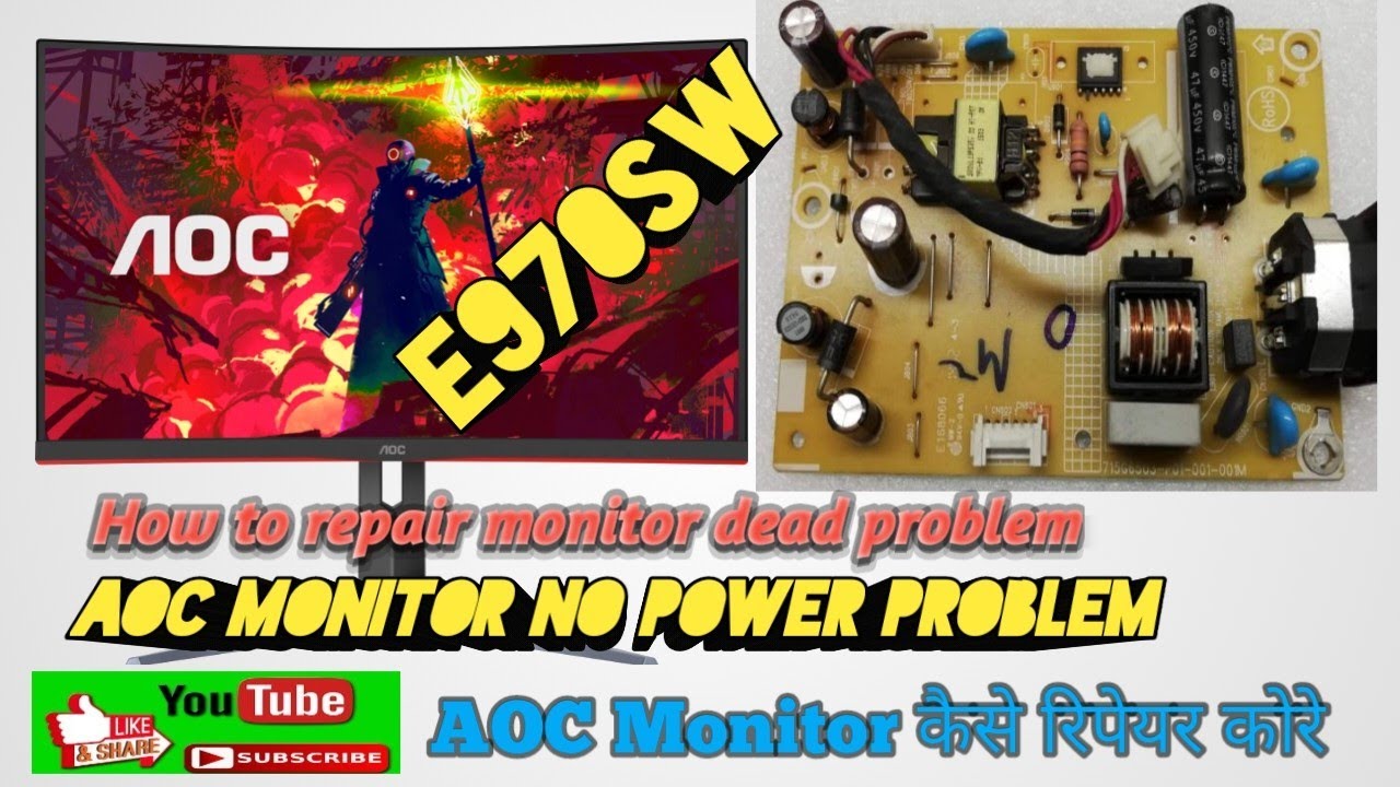 Dead AOC Monitor Repairing Full Guide in Hindi || AOC Monitor Power Supply Problem