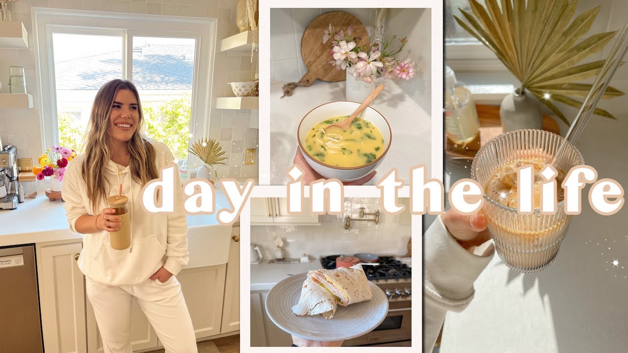 DAY IN THE LIFE | at home-workout, slow early morning habits, cook healthy dinner + what i eat