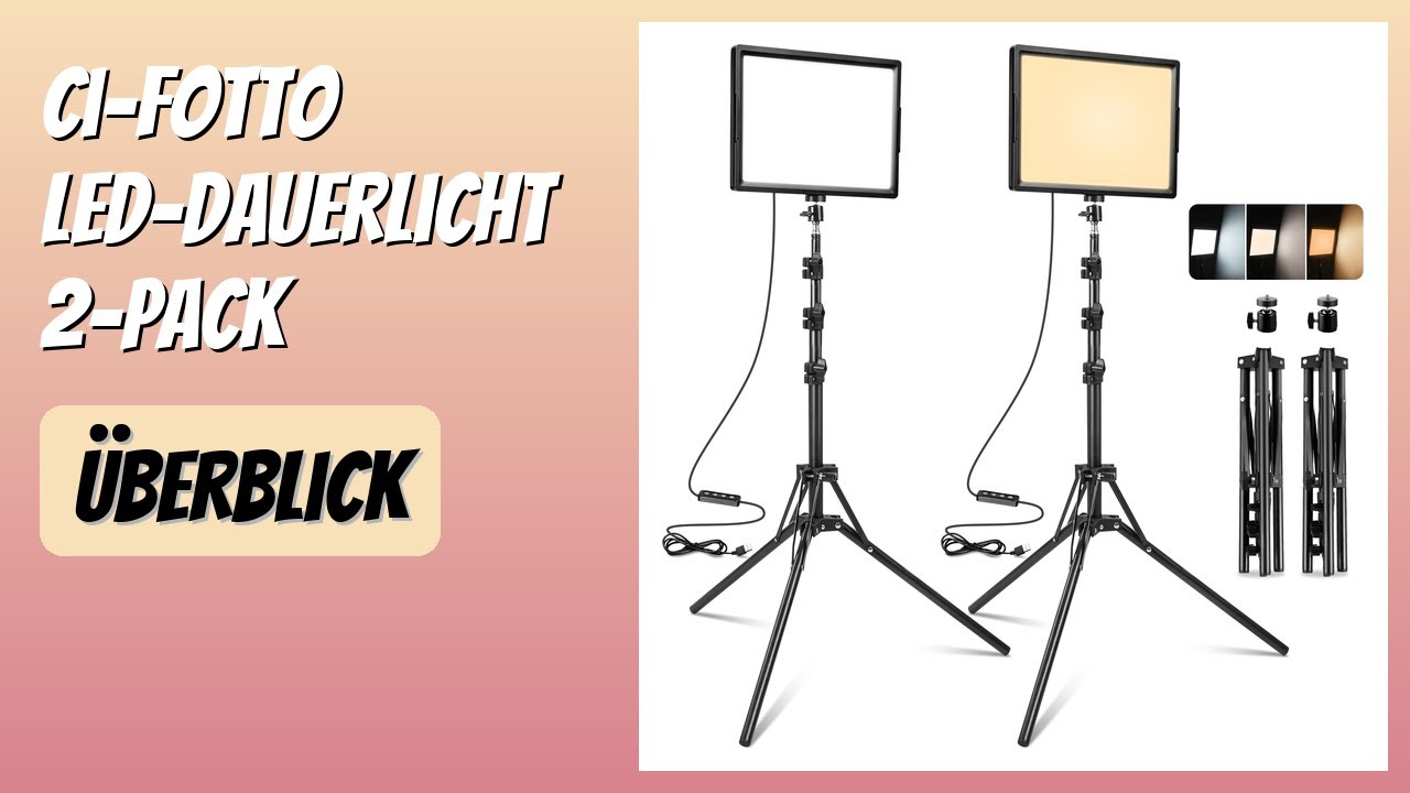 BEWERTUNG (2025): Ci-Fotto LED-Dauerlicht 2-Pack. Infos