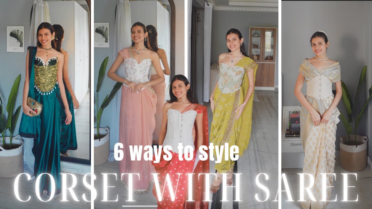 6 corset styles you need to try with saree | Corset with saree | Saree with corset 