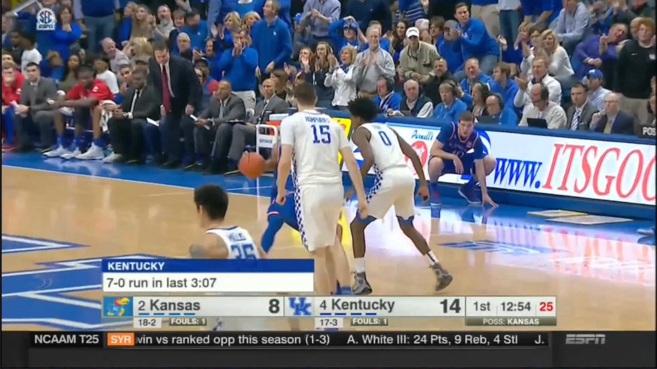 (NCAAM) #2 Kansas at #4 Kentucky in 40 Minutes - 1/28/17