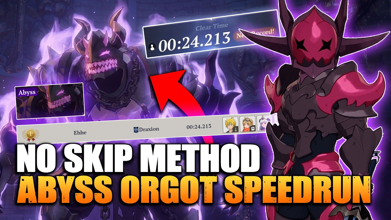 Abyss Orgot Speedrun to Top 1 - No Skip Method with Explanation | The Seven Deadly Sins: Origin
