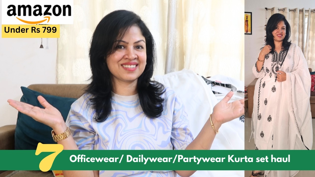 Amazon Kurta Sets Under ₹799 | Stylish Office Wear, Daily wear & Party  wear |Try-On Haul