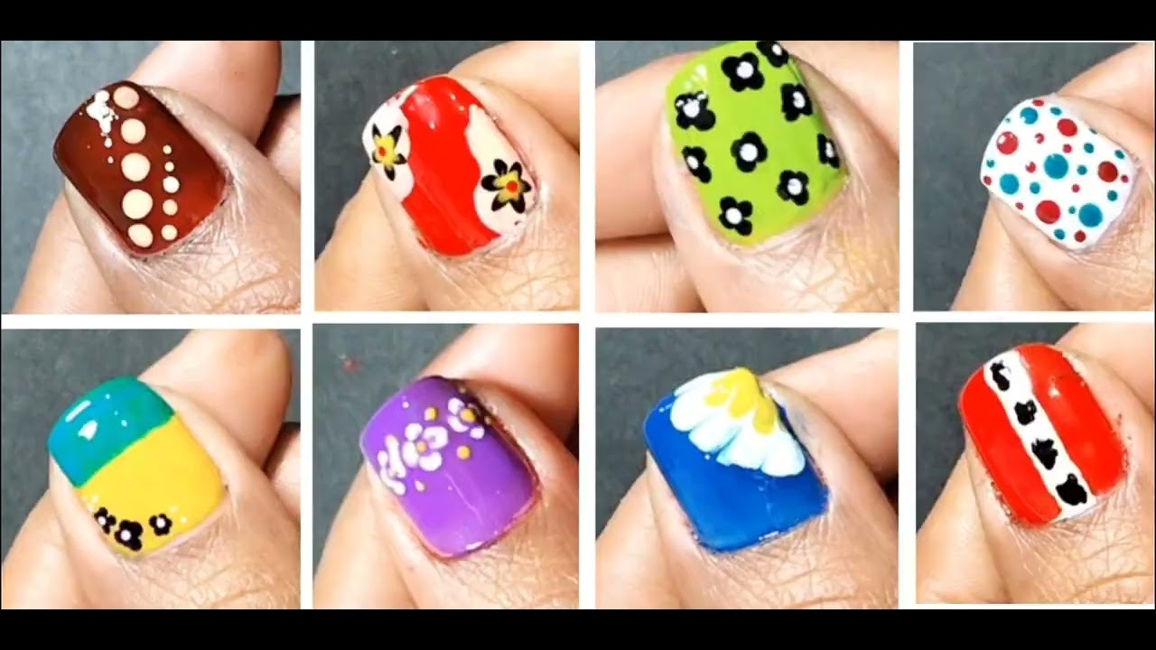 Top 8 Nail Art compilation || Nail Art At Home|| Nail Art For Beginners ||
