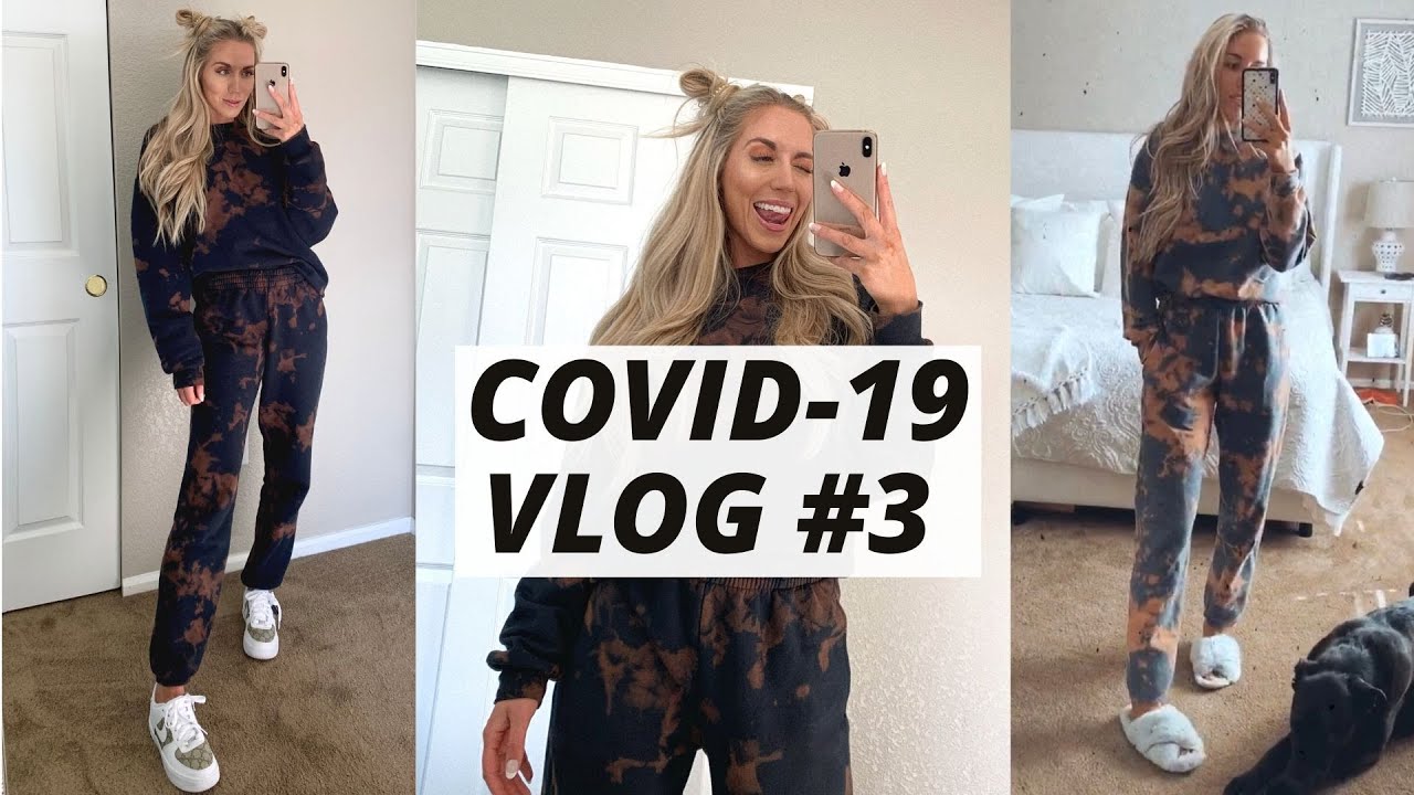 THE INFAMOUS TIE DYE JOGGERS TUTORIAL // with bleach! COVID-19 VLOG #3