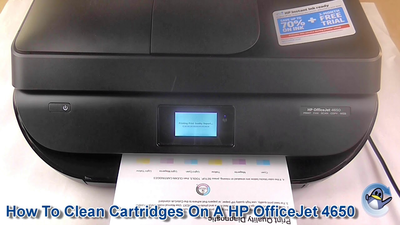 HP OfficeJet 4650: How to do Printhead Cleaning Cycles  and Improve Print Quality