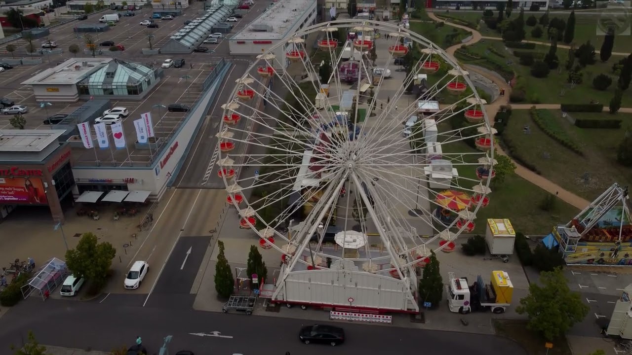 06.09.2022 Überflug Festgelände, 25 Stadtfest HY Aufbauphase Teil2