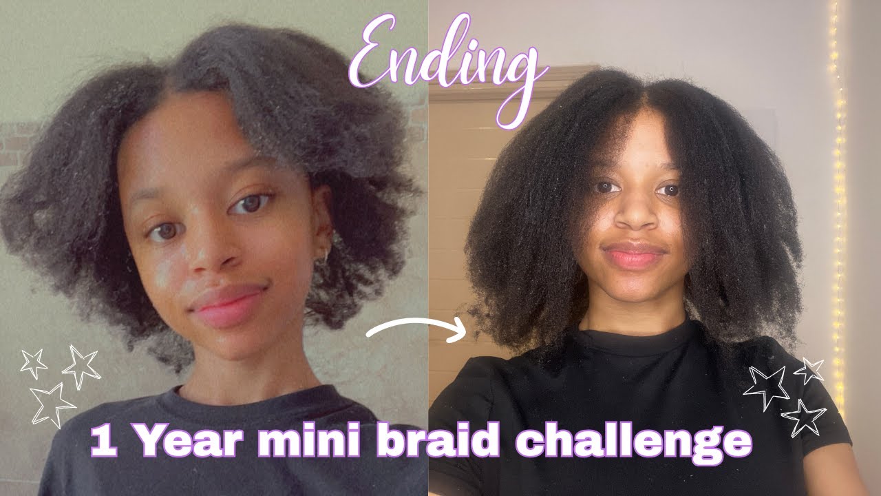 I Did a 1 Year Mini Braids Challenge — The Growth Is REAL 🌱✨