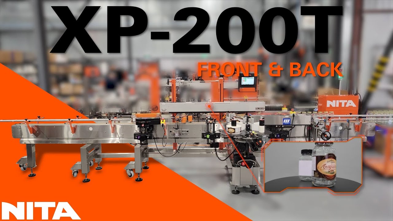 Multi-panel Label Application on Square Glass and Plastic Jars with Feed Screws