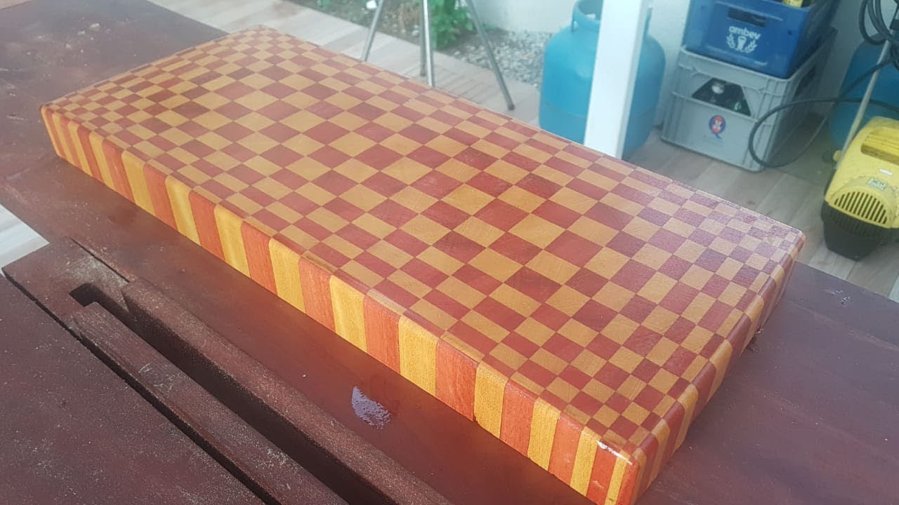 Tábua de corte End Grain com efeito 3D