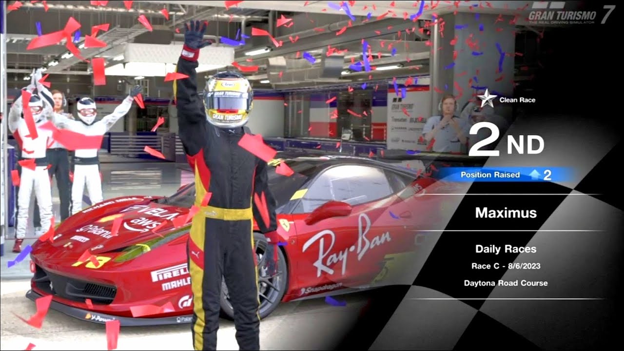 Gran Turismo 7 | Daily Race C | Daytona Road Course | Ferrari 458 Italia Gr.4 | P2