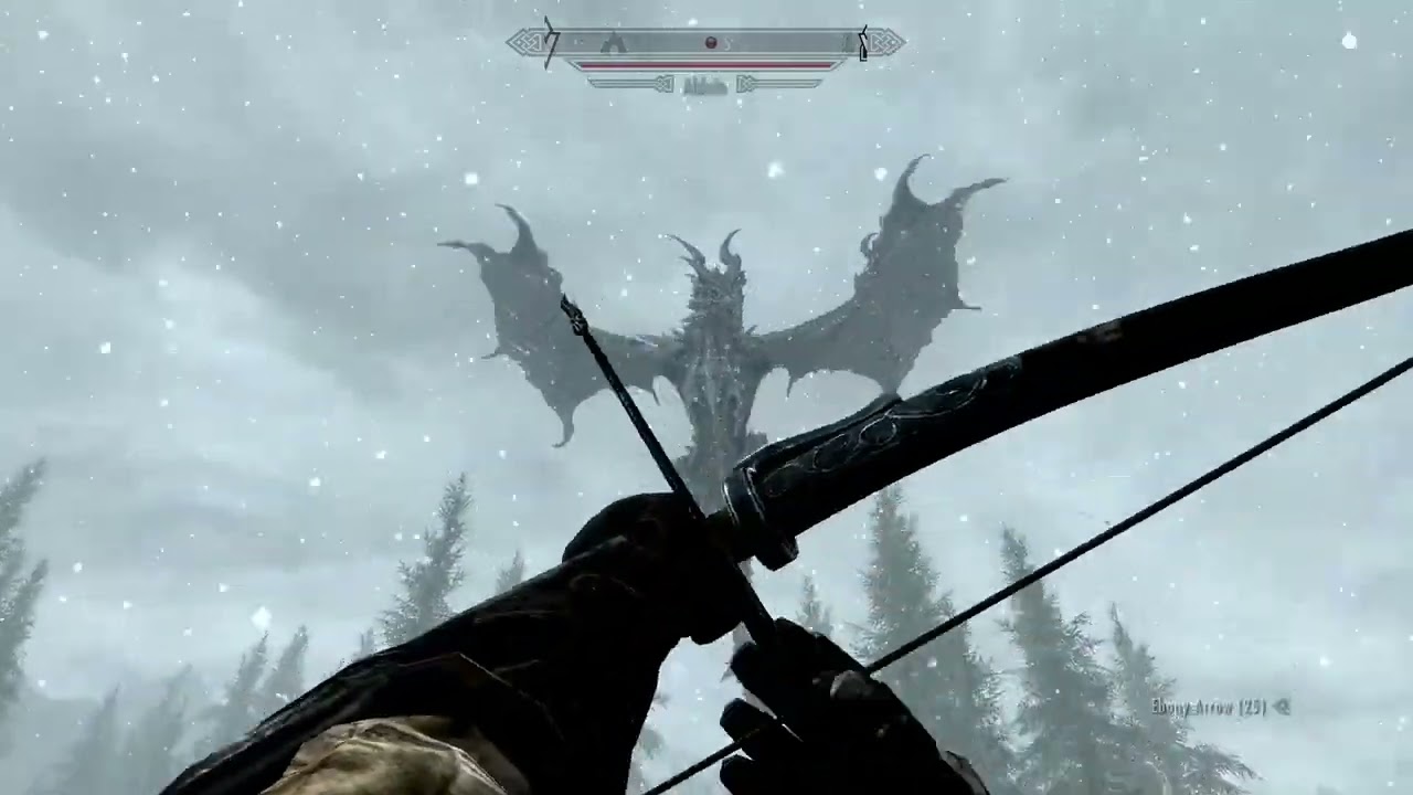 Dragon battle ( Skyrim anniversary edition)