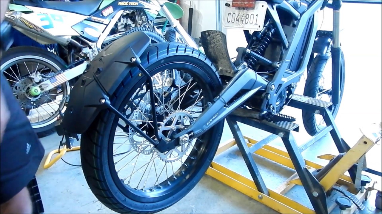 Sur Ron Light Bee Supermoto Setup Part 4 - Rear Wheel Install