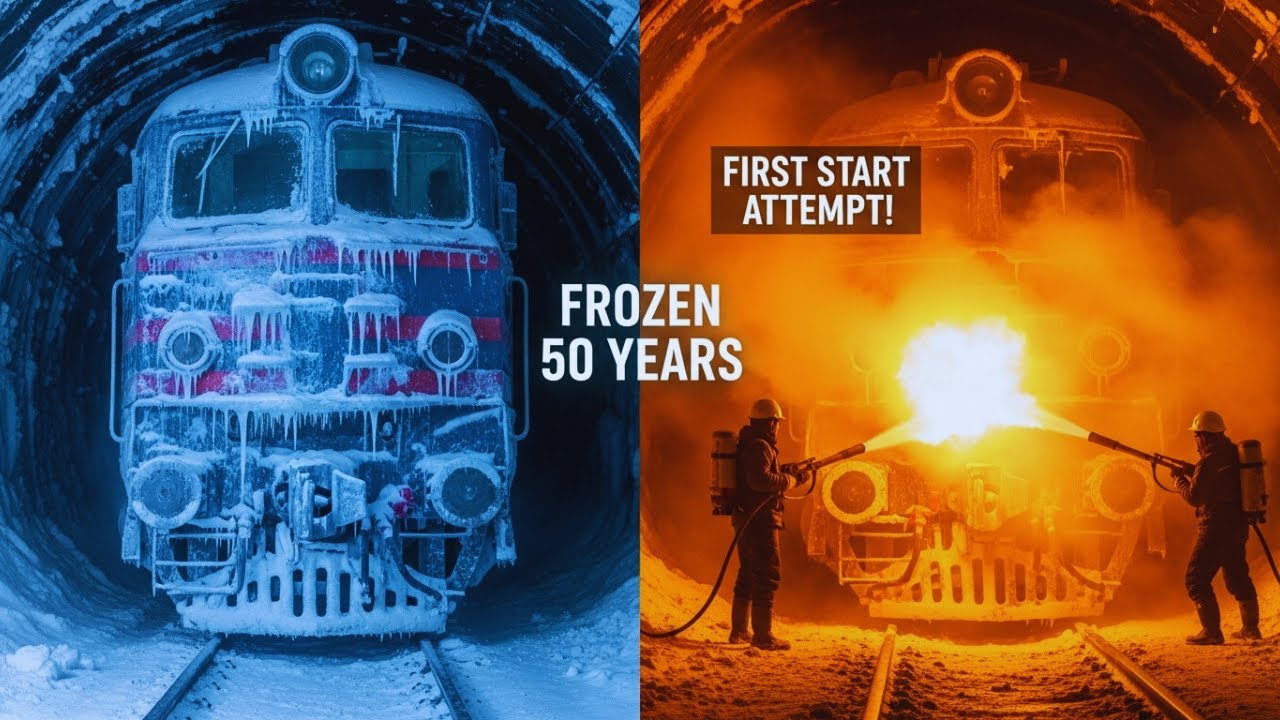 Starting a Frozen 'Nuclear Train' Abandoned in Siberia for 50 Years! Will It Run